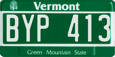 VT license plate BYP413