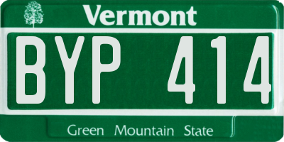 VT license plate BYP414
