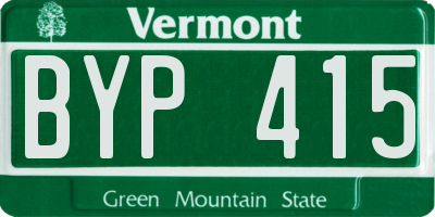 VT license plate BYP415