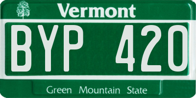 VT license plate BYP420