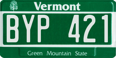 VT license plate BYP421