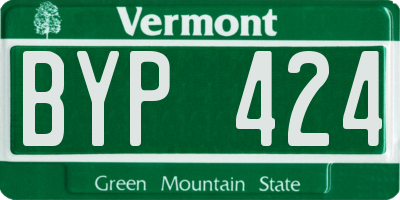 VT license plate BYP424