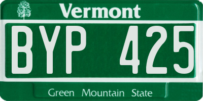 VT license plate BYP425