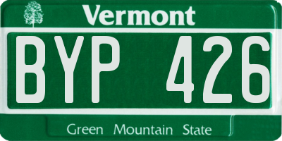 VT license plate BYP426