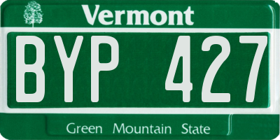 VT license plate BYP427
