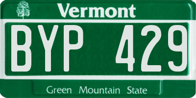 VT license plate BYP429