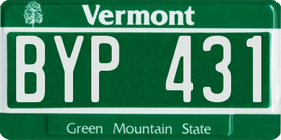 VT license plate BYP431