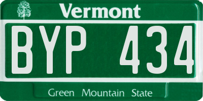 VT license plate BYP434