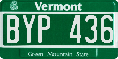 VT license plate BYP436