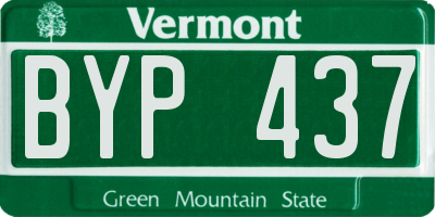 VT license plate BYP437
