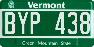 VT license plate BYP438