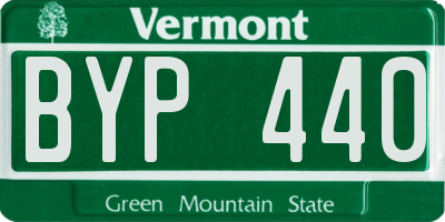VT license plate BYP440