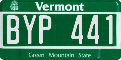 VT license plate BYP441