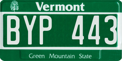 VT license plate BYP443