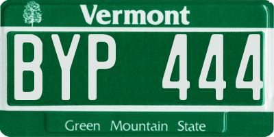 VT license plate BYP444