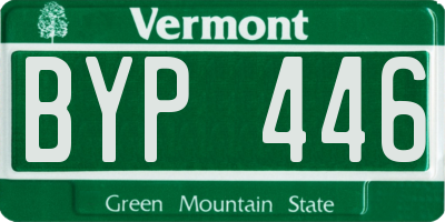 VT license plate BYP446