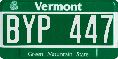 VT license plate BYP447