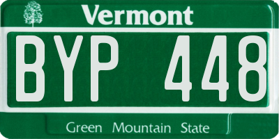 VT license plate BYP448