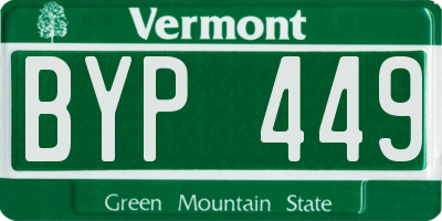 VT license plate BYP449