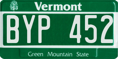VT license plate BYP452