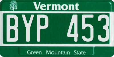 VT license plate BYP453