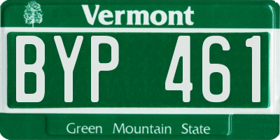 VT license plate BYP461