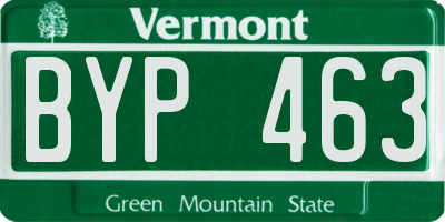 VT license plate BYP463