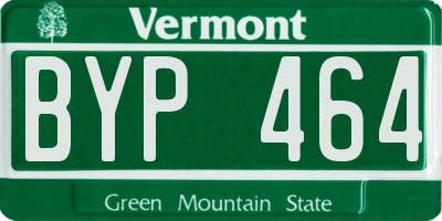 VT license plate BYP464