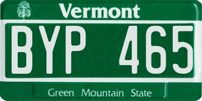 VT license plate BYP465
