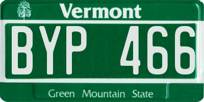 VT license plate BYP466