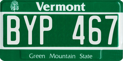 VT license plate BYP467