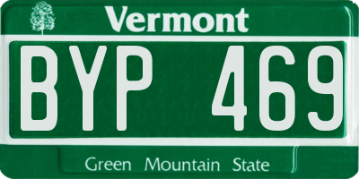 VT license plate BYP469