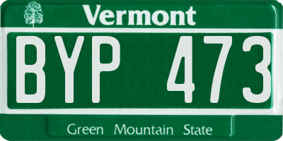 VT license plate BYP473