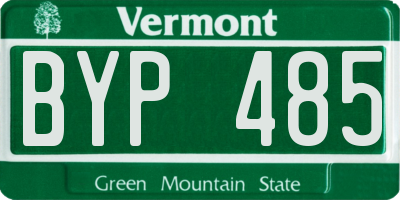 VT license plate BYP485