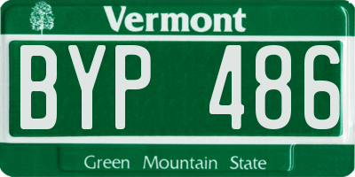 VT license plate BYP486