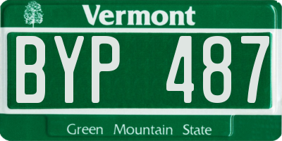 VT license plate BYP487
