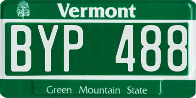 VT license plate BYP488