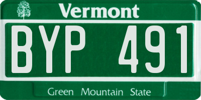VT license plate BYP491