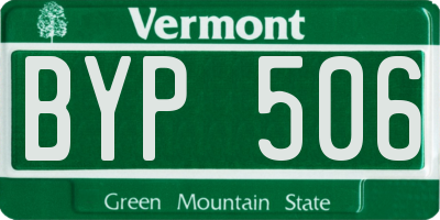 VT license plate BYP506