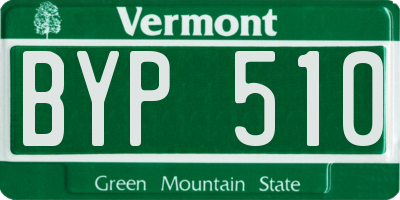 VT license plate BYP510
