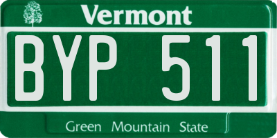 VT license plate BYP511