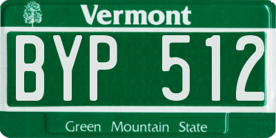 VT license plate BYP512