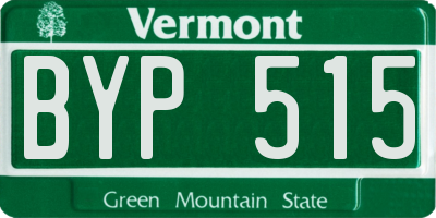 VT license plate BYP515