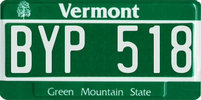 VT license plate BYP518