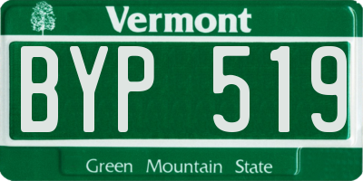 VT license plate BYP519
