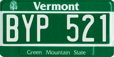 VT license plate BYP521
