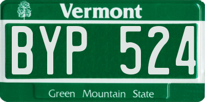 VT license plate BYP524