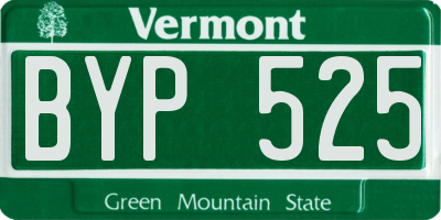 VT license plate BYP525
