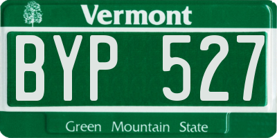 VT license plate BYP527