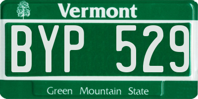 VT license plate BYP529